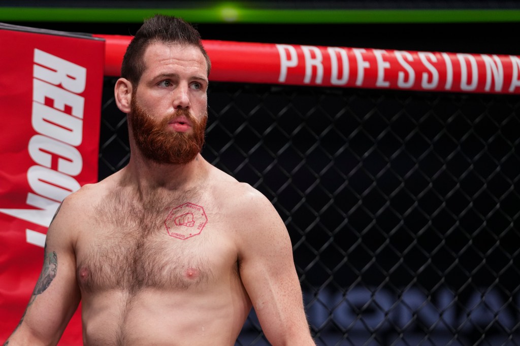 Clay Collard stands inside the PFL cage.