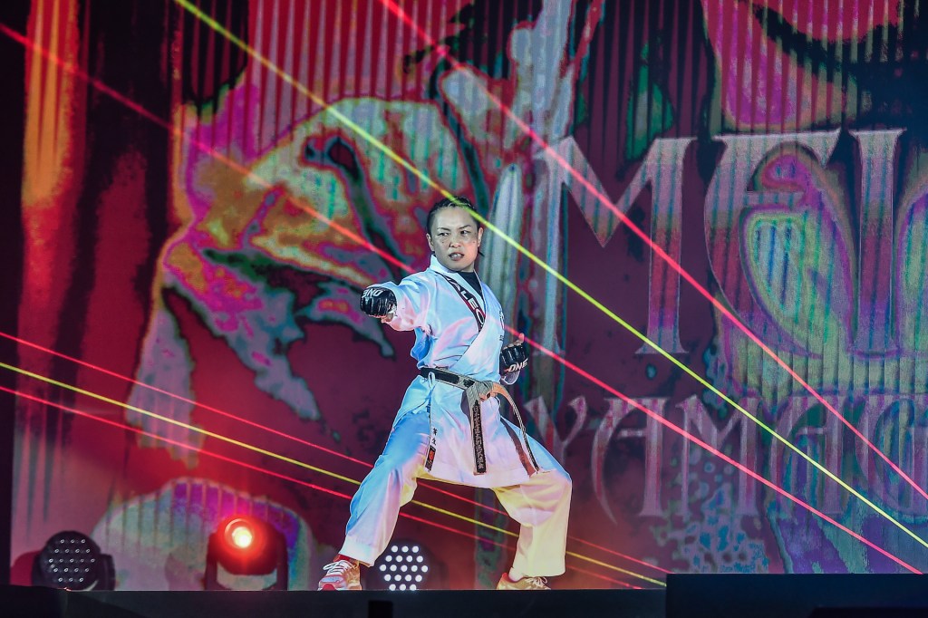 Mei Yamaguchi poses on the ONE Championship ramp.